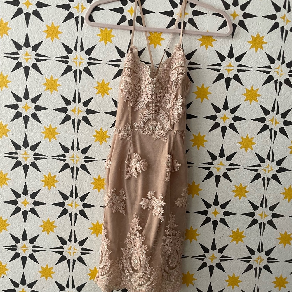 Pink intricate dress